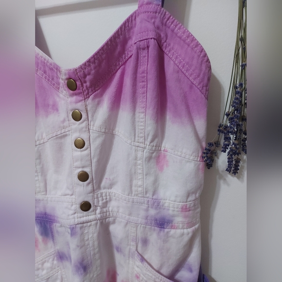 Upercycle tie dye denim dress - Picture 2 of 13